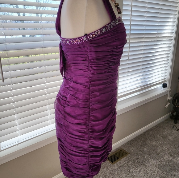 Ignite Evenings by Carol Lin – Purple Evening/Cocktail Dress (Size 12) - Picture 4 of 13